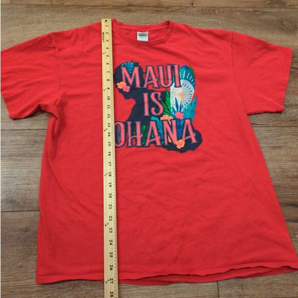 VTG Maui is Ohana Adult XL Shirt Hawaii Hawaiian Surf Tropical Flower Surfer - Picture 4 of 6